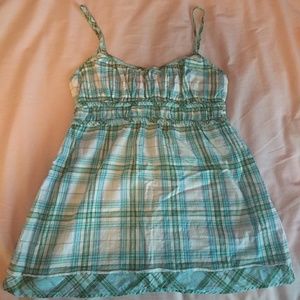4/$25!!! Blue plaid tank top